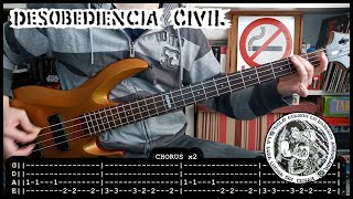 DESOBEDIENCIA CIVIL  Anarko punks BASS TABS lyrics  PDF [upl. by Harod]