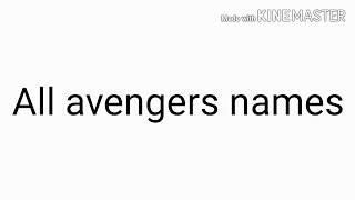 All avengers names list Sld [upl. by Ecinnahs866]