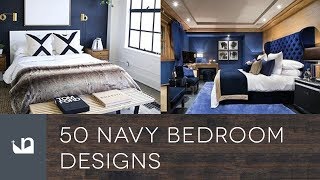 50 Navy Blue Bedroom Designs [upl. by Eerased]