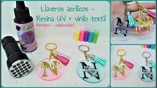 Llaveros acrílicos  Vinilo textil  Resina UV Resin Pro  Colaboración [upl. by Albin]