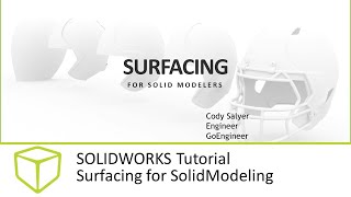 SOLIDWORKS Tutorial  Surfacing for SolidModeling [upl. by Pena128]