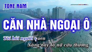 Căn Nhà Ngoại Ô Karaoke Nhạc Sống Tone Nam  Hoàng Dũng Karaoke [upl. by Nyleda]