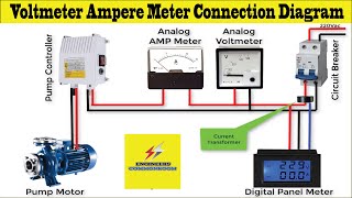 Voltmeter Ampere Meter Connection Diagram । Engineers CommonRoom । Electrical Circuit Diagram [upl. by Llyrad]