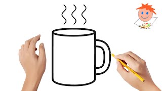 How to draw a mug  Easy drawings [upl. by Riccardo630]