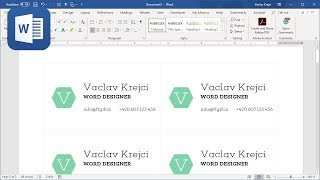 How to create business cards in Microsoft Word  Part 1 Tutorial [upl. by Luzader]