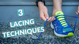 3 Different Lacing Techniques For Running Shoes [upl. by Rawna]