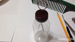 Plastic bottle Electroscope experiment [upl. by Ploch]