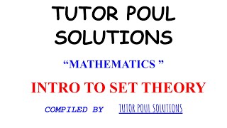 INTRO TO SET THEORY [upl. by Christmas]