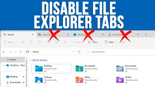 How to Disable the Windows 11 File Explorer Tabs [upl. by Aihsiyt]