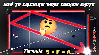 how to calculate cushion shot in 8 ball pool [upl. by Lippold]