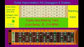 Gypsy Jazz Backing Track  Lulu Swing  D  210 BPM [upl. by Lig]