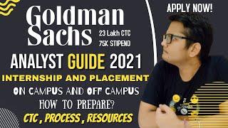 Goldman Sachs Analyst Guide 2021 🔥  Off Campus Hiring Program  How to prepare [upl. by Revart]