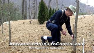 MistAway Risers Installation The Fast Way  DIY MistAway Mosquito Misting System Install [upl. by Ingold]