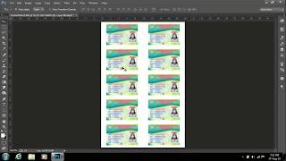 Arrange ID CARD with Photoshop ContactSheet  Quick Setup 10 ID Card in one 8x12 [upl. by Seif]