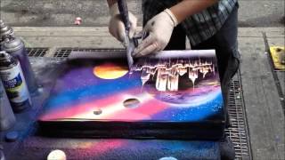 Amazingly Fast Spray Paint Artist [upl. by Bradleigh]