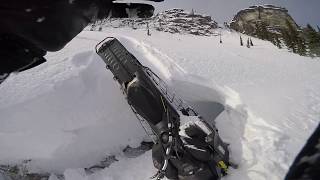 SNOWMOBILER FALLS INTO CREVASSE [upl. by Pretrice]