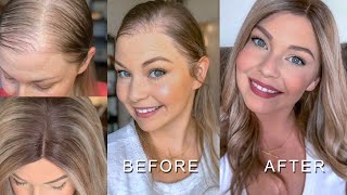 Hair Topper101 How To Style A Hair Topper Quickly amp Make The Hairline Natural [upl. by Tiernan]