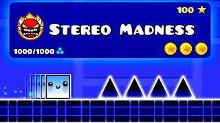 Усложняю Stereo Madness до экстрим демона  Geometry Dash [upl. by Nirehs]