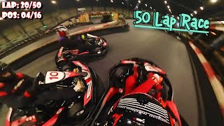 Teamsport Indoor Go Karting Leeds  50 lap race [upl. by Erdman]