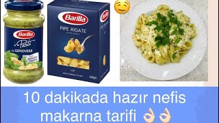 Fesleğen soslu makarna tarifi barilla pesto sosunu denedik 👍🏻  Farklı yemek tarifleri [upl. by Isolt]