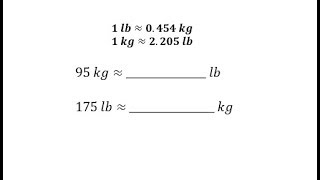 Convert Between Pounds and Kilograms Using a Unit Fraction [upl. by Ohploda774]