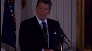 President Reagans Remarks at RehnquistScalia Swearingin to Supreme Court on September 26 1986 [upl. by Essirehs]