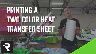 How to Screen Print Printing Two Color Plastisol Heat Transfer Sheets [upl. by Ahsaten]