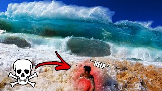 The Scariest Thing Ive Ever Seen In Person Massive Shore Break Waves [upl. by Cohdwell]