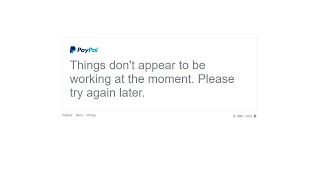 How to Fix PayPal Error Things dont appear to be working at the moment Please try again later [upl. by Ttenaj]