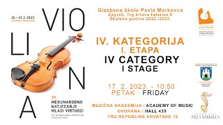 MLADI VIRTUOZI  YOUNG VIRTUOSO 2023  IV KATEGORIJA ·IV CATEGORY  I ETAPA · I STAGE 1050 [upl. by Robers698]