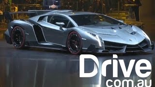 Lamborghini Veneno 45 million supercar  Performance  Drivecomau [upl. by Inoy]