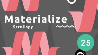 Materialize Tutorial 25  Scrollspy [upl. by Vanden417]