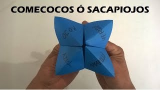 Cómo hacer un comecocos ó sacapiojos de papel  Origami Audio Español [upl. by Nostrebor]