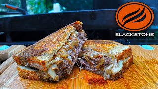 HOW TO MAKE AMAZING PATTY MELTS ON THE BLACKSTONE GRIDDLE  SMASHBURGER STYLE [upl. by Lanoil]