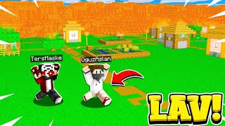 MİNECRAFTta ZIPLARSAM LAV YÜKSELİR  Minecraft [upl. by Herson]