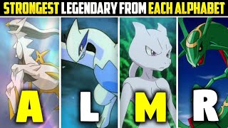 Strongest Legendary Pokemon From Each Alphabet  Strongest Legendary Pokemons  Hindi [upl. by Aisila186]