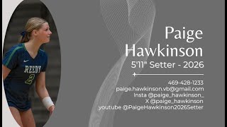 Paige Hawkinson 511quot Setter co 26 TX 5A Div 1 Playoffs [upl. by Foah938]