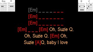 Suzie Q by Creedence Clearwater Revival guitar play along [upl. by Anma]