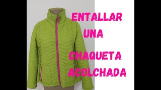 ENTALLAR CHAQUETA ACOLCHADA  REDUCIR TALLA [upl. by Inalaeham]