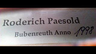 ♪♫ Old German master violin Roderich Paesold 1998 バイオリン скрипка 小提琴 394 [upl. by Lowis]