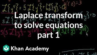 Laplace transform to solve an equation  Laplace transform  Differential Equations  Khan Academy [upl. by Kallista55]