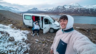 Road trip en VAN le tour de lISLANDE glacier aurores boréales [upl. by Anwahsit]