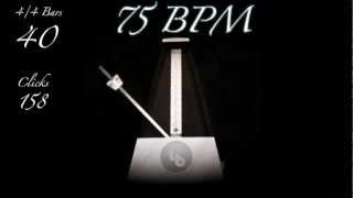 75 BPM Metronome [upl. by Ardnu]