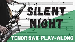 Silent Night for Solo Tenor Saxophone PlayAlongBacking Track Free Music [upl. by Blanche]