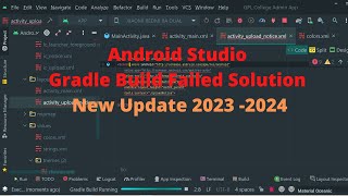 Android Studio Gradle Build Failed Solution New Update 2023 2024 [upl. by Nesnah391]