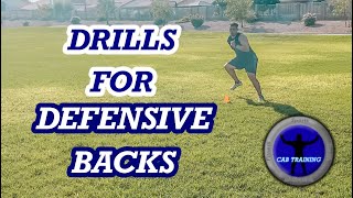 Top 3 Defensive Back Drills For Cornerbacks and Safeties  Football Drills for Speed and Agility [upl. by Nevi]