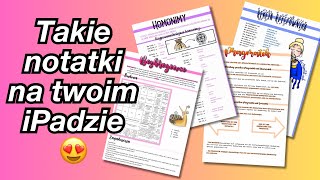 Jak robię moje estetyczne notatki na iPadzie 📝❤️Szybka śliczna i superpomocna notatka w moment [upl. by Elinore]