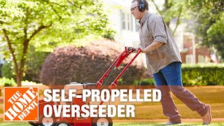 Classen SelfPropelled Overseeder Rental  The Home Depot [upl. by Nywroc]