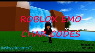 5 ROBLOX EMO CHAR CODES WORKING IN MAY 2021 boys and girls char codes [upl. by Einafit]