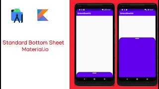 Standard Bottom Sheet Materialio Android Studio [upl. by Yumuk434]